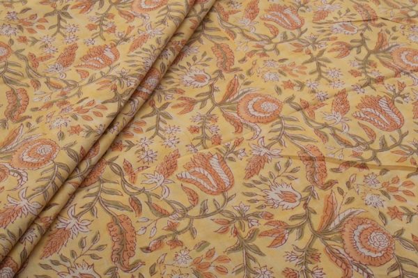 Pre-Cut 1m Pure Soft Cotton HandBlock Printed Fabric