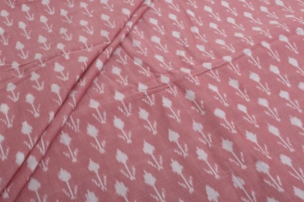 Pre-Cut 1.85m Mercerised Ikkat Soft Pure Cotton Fabric
