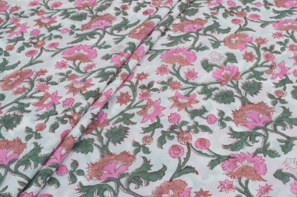Pre-Cut 2.30m Pure Soft Cotton HandBlock Printed Fabric