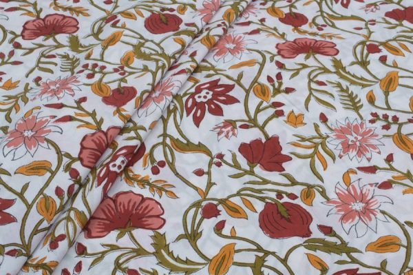 Pre-Cut 2.25m Pure Soft Cotton HandBlock Printed Fabric