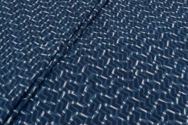 Pure Cotton Bagru Handblock Printed Fabric