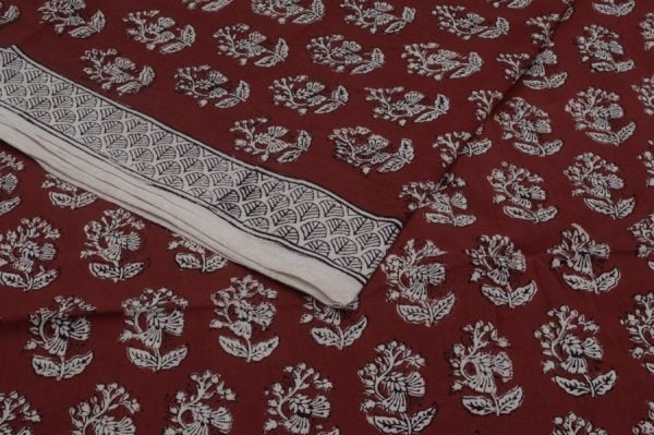 Pre-Cut 0.90m Bagh Premium Cotton Handblock Printed Fabric