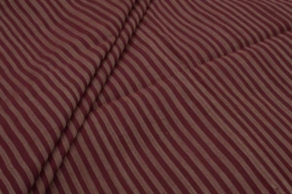 Pre-Cut 2.20m Authentic Mangalgiri Handwoven Stripes Pure Cotton Fabric