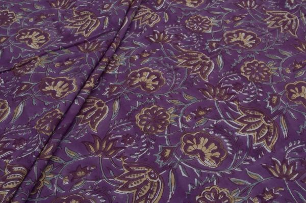 Pre-cut 1m Pure Soft Cotton HandBlock Printed Fabric
