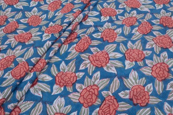 Pure Soft Cotton HandBlock Printed Fabric