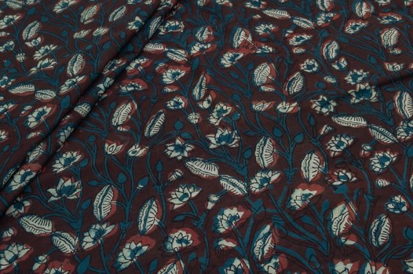 Pure Cotton Bagru Handblock Printed Fabric
