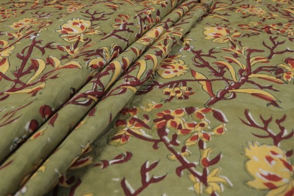 Pre-Cut 2.20m Pure Soft Cotton HandBlock Printed Fabric