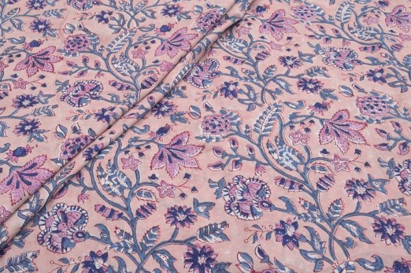 Pre-Cut 1m Pure Soft Cotton HandBlock Printed Fabric
