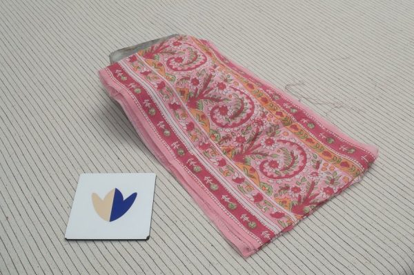 2.5mtr Border - Authentic HandBlock Printed Pure Soft Cotton Fabric