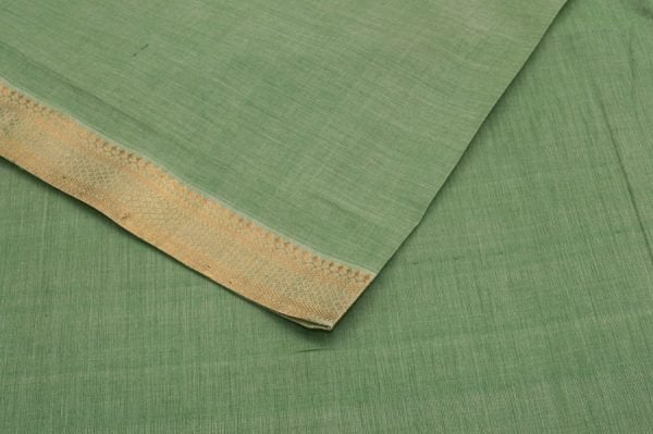 Authentic Mangalgiri Nizam Zari Border Pure Cotton Fabric