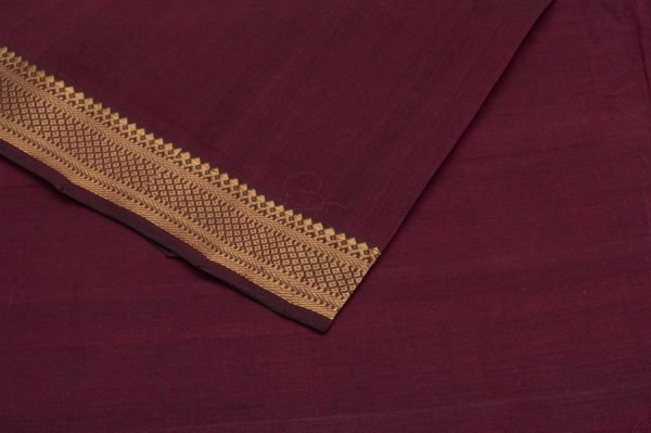 Authentic Mangalgiri Nizam Zari Border Pure Cotton Fabric