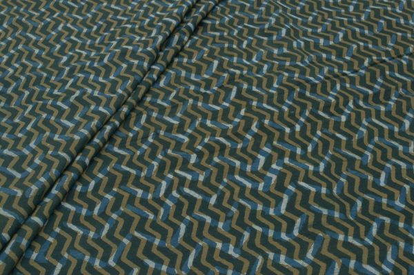 Pre-Cut 1.90m Pure Cotton Bagru Handblock Printed Fabric