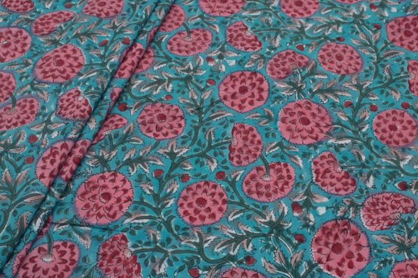 Pre-Cut 1.10m Pure Soft Cotton HandBlock Printed Fabric