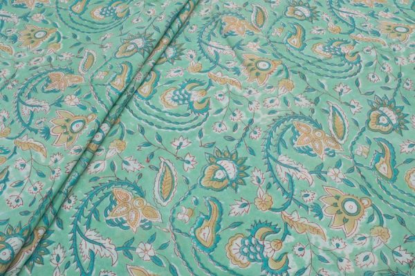 Pre-Cut 1.20m Pure Soft Cotton HandBlock Printed Fabric
