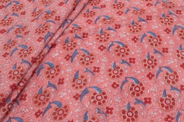 Mul Soft Cotton HandBlock Printed Fabric