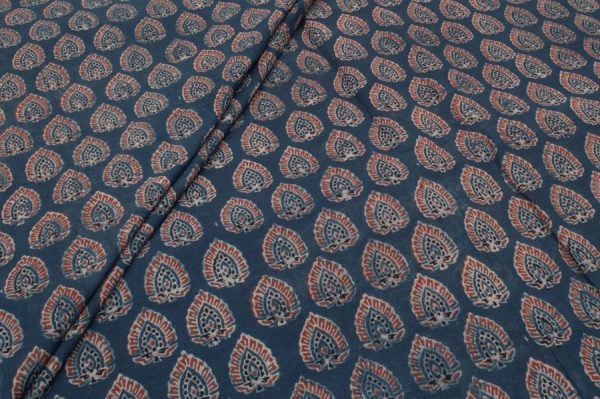 Pre-Cut 0.80m Ajrakh Pure Soft Cotton HandCrafted Fabric