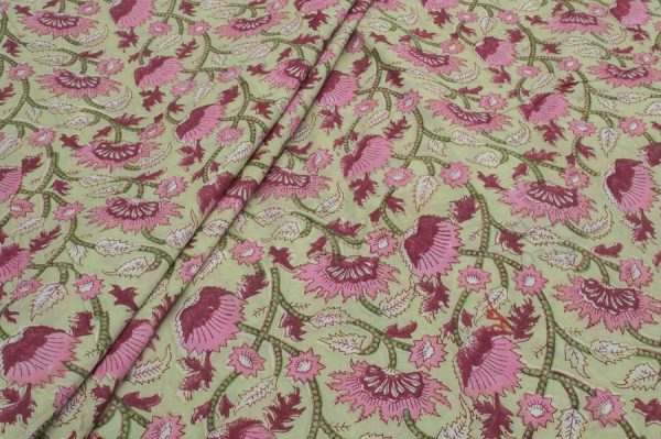 Pre-Cut 1.60m Pure Soft Cotton HandBlock Printed Fabric
