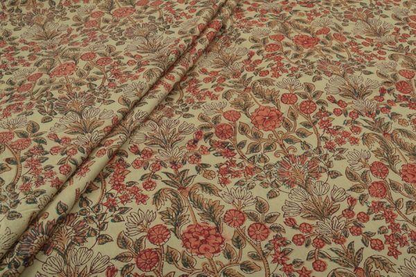 Pre-Cut 1m Pure Soft Cotton HandBlock Printed Fabric