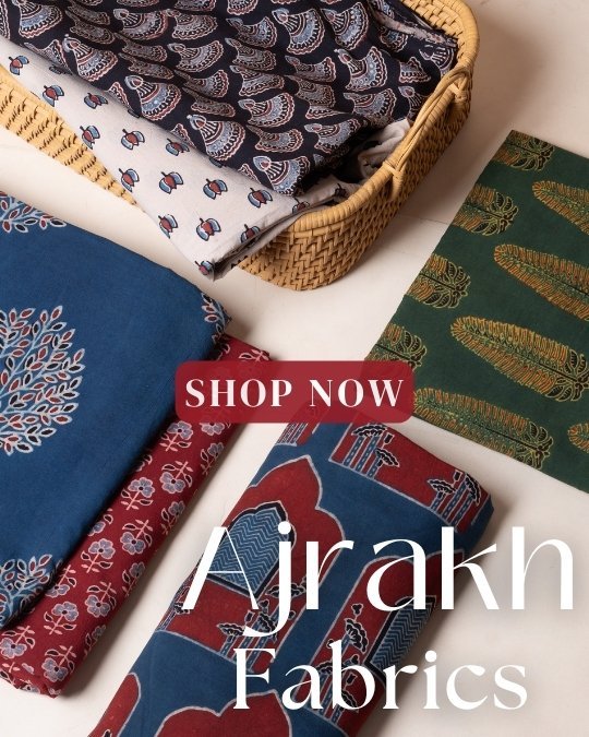 2pc 3pc Unstitched Suit materials handloom ajrakh dupatta top bottom