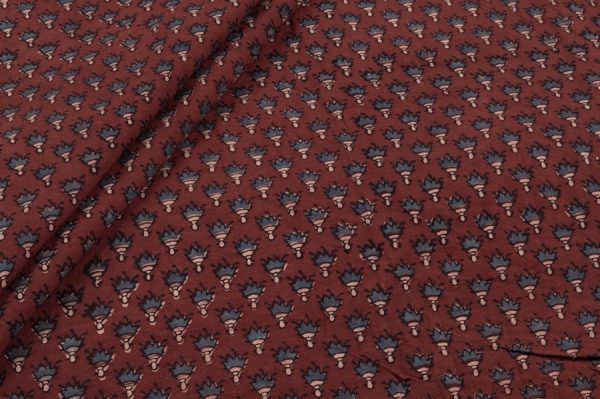 Pre-Cut 0.60m Ajrakh Pure Soft Cotton HandCrafted Fabric