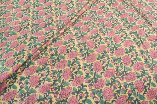 Mul Soft Cotton HandBlock Printed Fabric