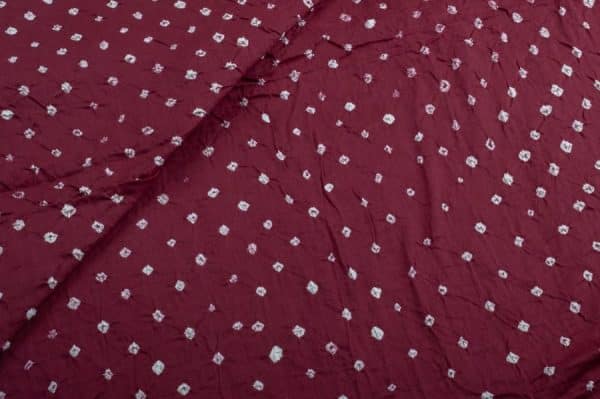 Pre-Cut 1.80m Bandhani Tie Dye 100% Pure Soft Cotton Satin Finish Fabric