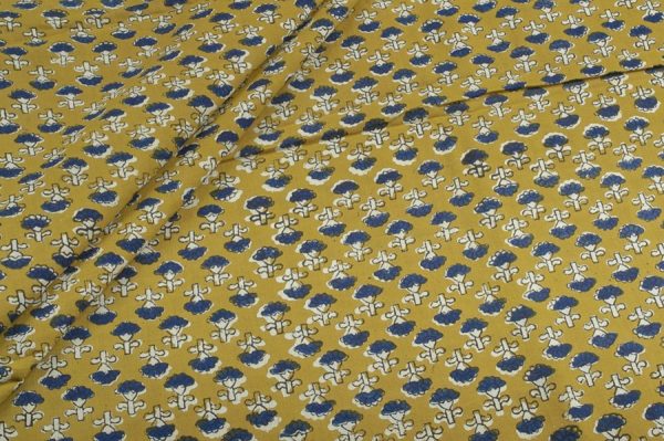 Pure Cotton Bagru Handblock Printed Fabric
