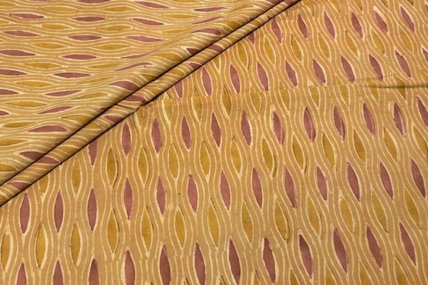 Pre-Cut 1.50m Pure Cotton Bagru Handblock Printed Fabric