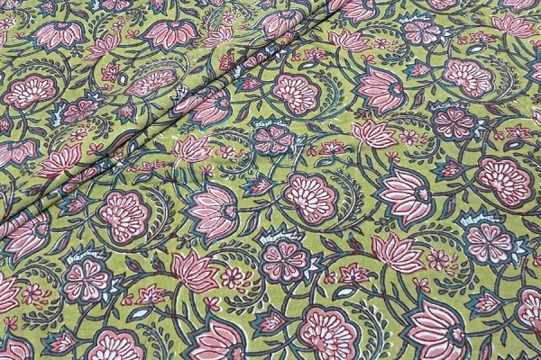 Pure Soft Cotton HandBlock Printed Fabric