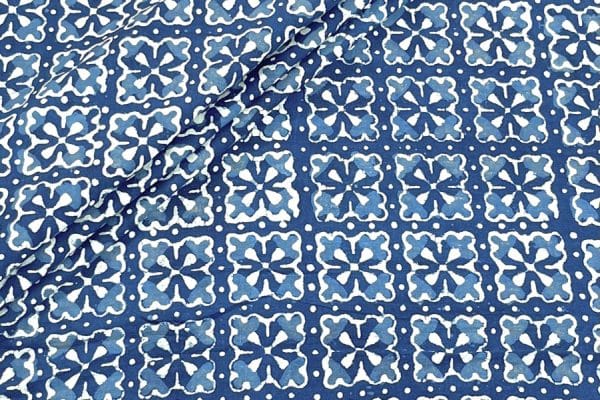Pure Cotton Bagru Handblock Printed Fabric