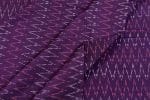 Byzantium Purple Mercerised Ikkat Soft Pure Cotton Fabric - Image 2