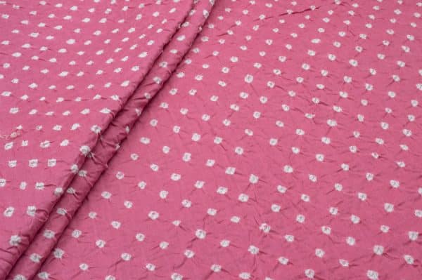 Pre-Cut 1.70m Bandhani Tie Dye 100% Pure Soft Cotton Satin Finish Fabric