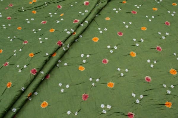 Bandhani Tie Dye 100% Pure Soft Cotton Satin Finish Fabric
