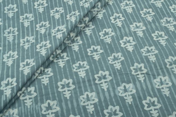 Pre-Cut 2.20m Pure Cotton Bagru Handblock Printed Fabric