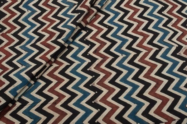 Pre-Cut 1.80m Ajrakh Pure Soft Cotton HandCrafted Fabric