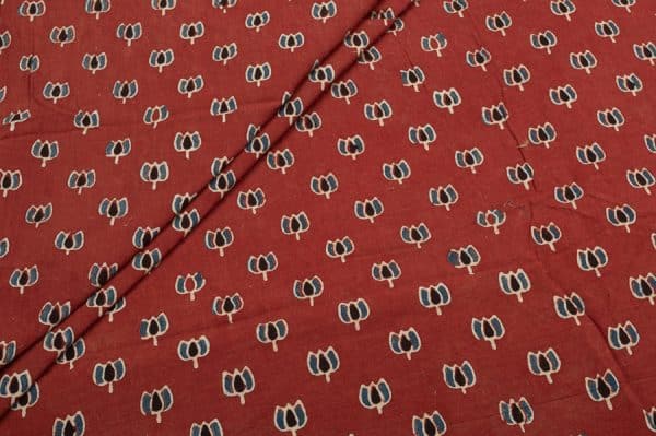 Pre-Cut 0.85m Ajrakh Pure Soft Cotton HandCrafted Fabric