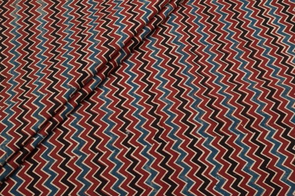 Pre-Cut 1.40m Ajrakh Pure Soft Cotton HandCrafted Fabric