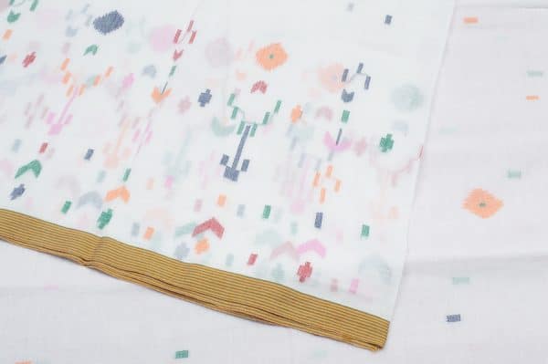 Pre-Cut 0.50m Authentic HandLoom Intricate Woven Border Flowy Cotton Fabric