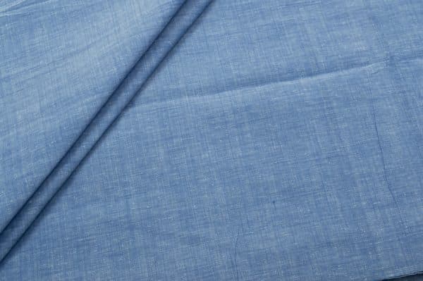 Steel Blue Handwoven Mangalgiri 100% Pure Cotton Fabric