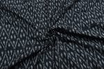 Black Mercerised Fine Handloom Ikkat Tie-Dye Pure Soft Cotton Fabric - Image 3