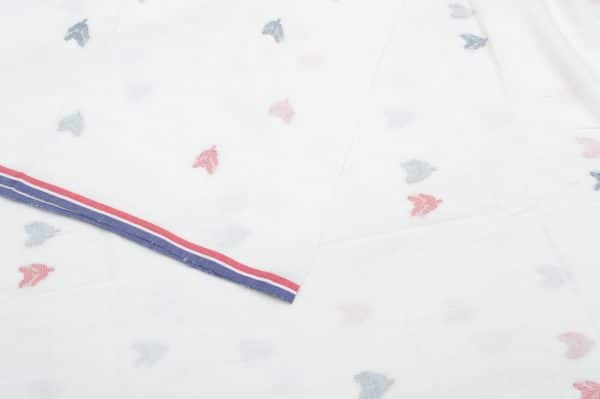White Woven Design Multicolour Flowy HandLoom Pure Soft Cotton Fabric