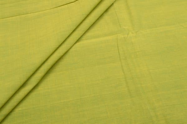 Avocado Green Handwoven Mangalgiri 100% Pure Cotton Fabric
