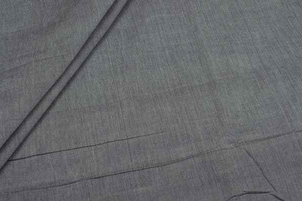 Dark Gray Handwoven Mangalgiri 100% Pure Cotton Fabric