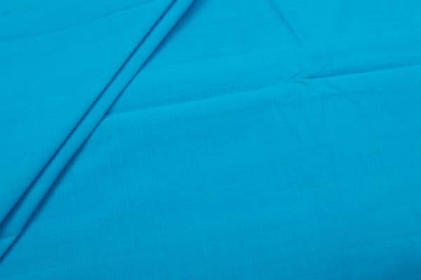 Bright Blue Handwoven Mangalgiri 100% Pure Cotton Fabric