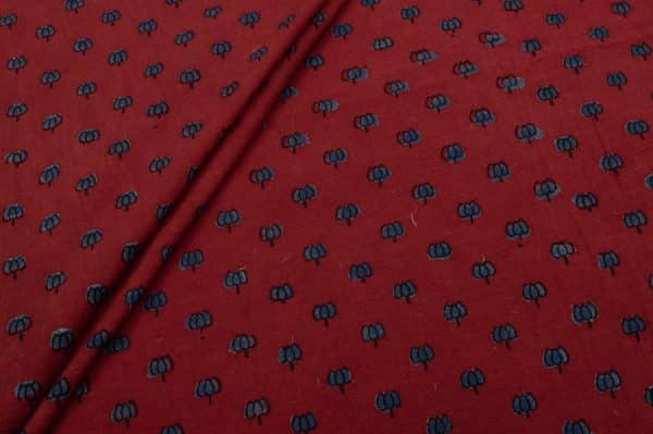 Pre-Cut 0.80m Ajrakh Pure Soft Cotton HandCrafted Fabric
