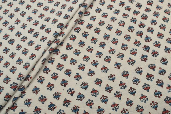 Pre-Cut 2.30m Ajrakh Pure Soft Cotton HandCrafted Fabric