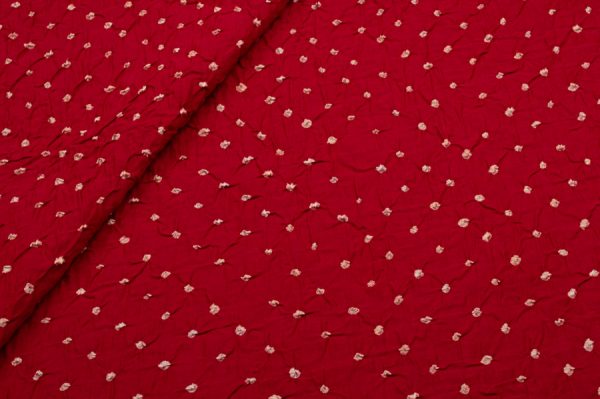 Pre-Cut 1.80m Bandhani Tie Dye 100% Pure Soft Cotton Satin Finish Fabric