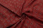Pre-Cut 0.80m Natural Red Dye Handblock Ajrakh Printed Cotton Fabric - Image 3