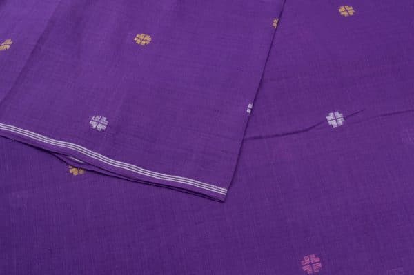 Grape Purple Woven Design Flowy HandLoom Pure Soft Cotton Fabric