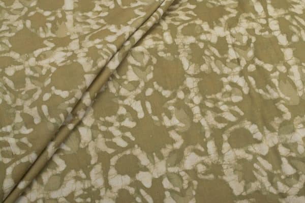 Mustard Yellow Bagru Handblock Printed Cotton Fabric